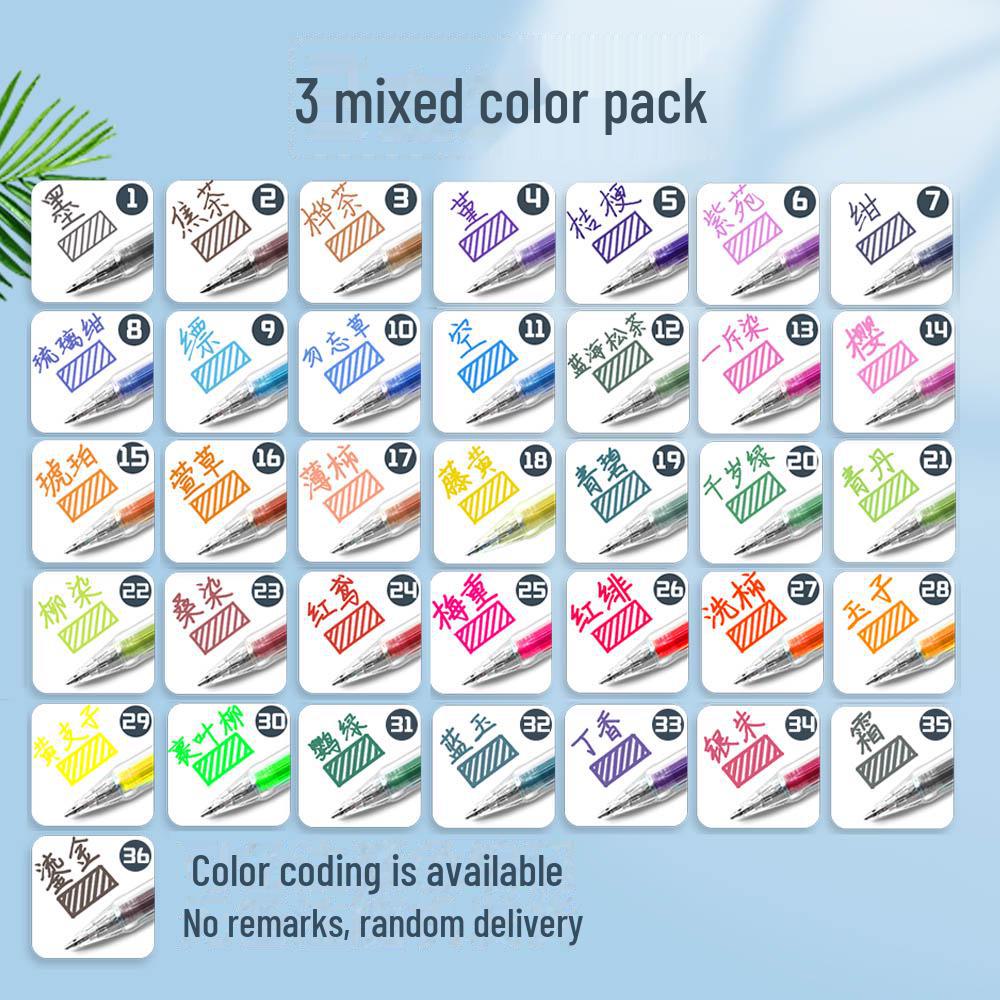 24/36-Color Neutral Pen Set - Versatile Water-Based Pens for Students & Note-Taking