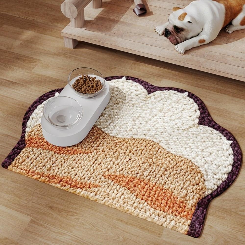 Anti-Slip Pet Feeding Mat Anti Overflow Wear Resistant Dog Bowl Mat Cat Claw Shape Stain-Resistant Pet Feeding Pad Outdoor
