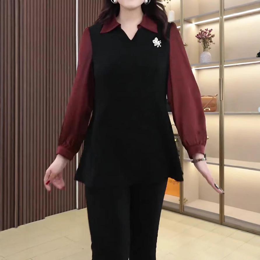 

Spring 2025 Plus Size Slimming Top for Middle-Aged Women 6XL (220-240 Jin)