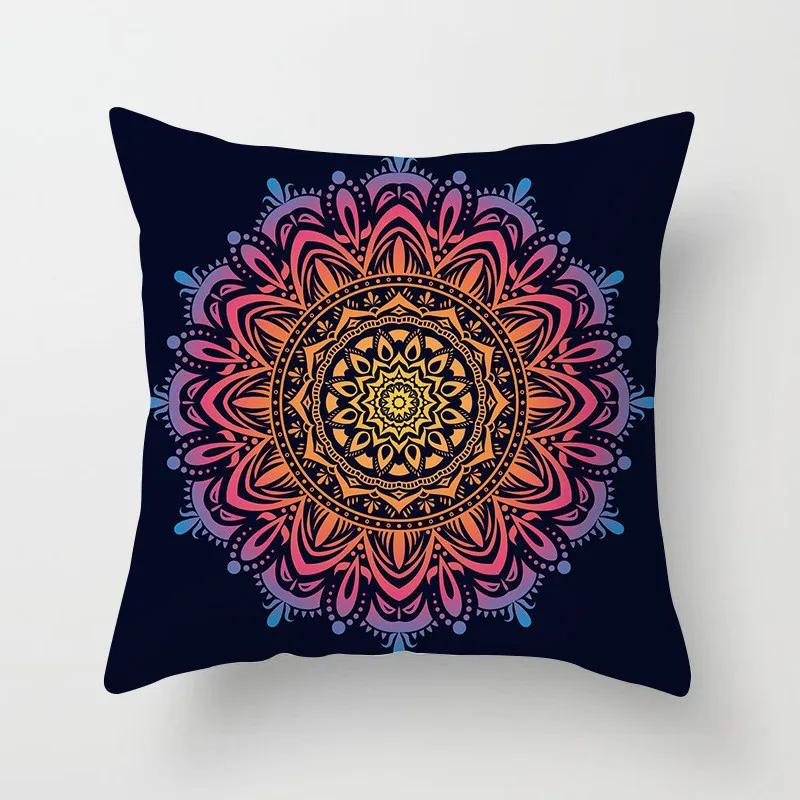 Bohemian Geometric Square Pillowcase Ethnic Retro Sofa Pillow Cover Home Decorative Cushion Cover 45x45cm Throw Pillow Case