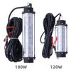 Luce LED ad Alta Potenza per Pesca Subacquea 120W/180W - Luce Impermeabile Attira e Aggrega Pesci per la Pesca Notturna