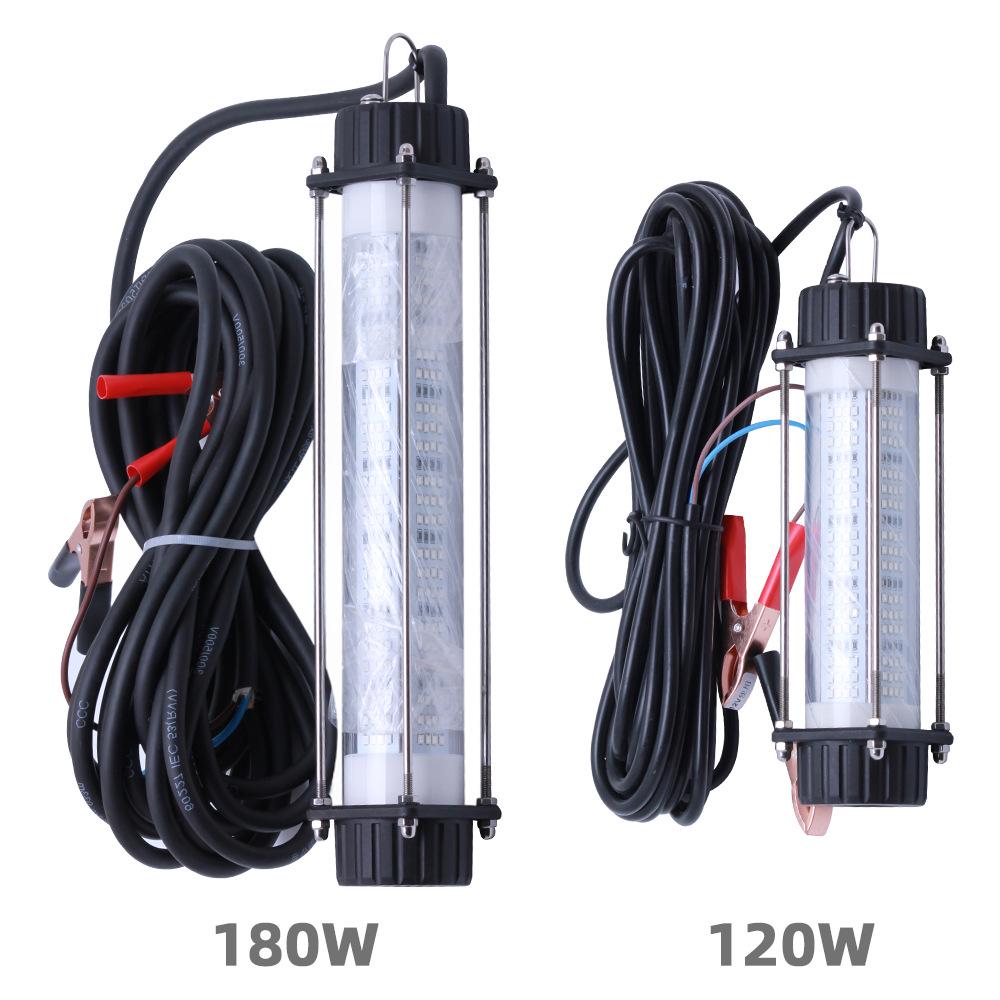 Luce LED ad Alta Potenza per Pesca Subacquea 120W/180W - Luce Impermeabile Attira e Aggrega Pesci per la Pesca Notturna