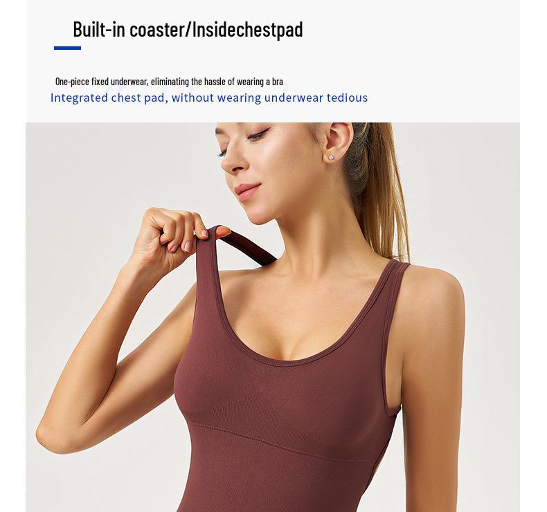Women's Breathable High-Elastic One-Piece Yoga Jumpsuit for Outdoor and Fitness Activities