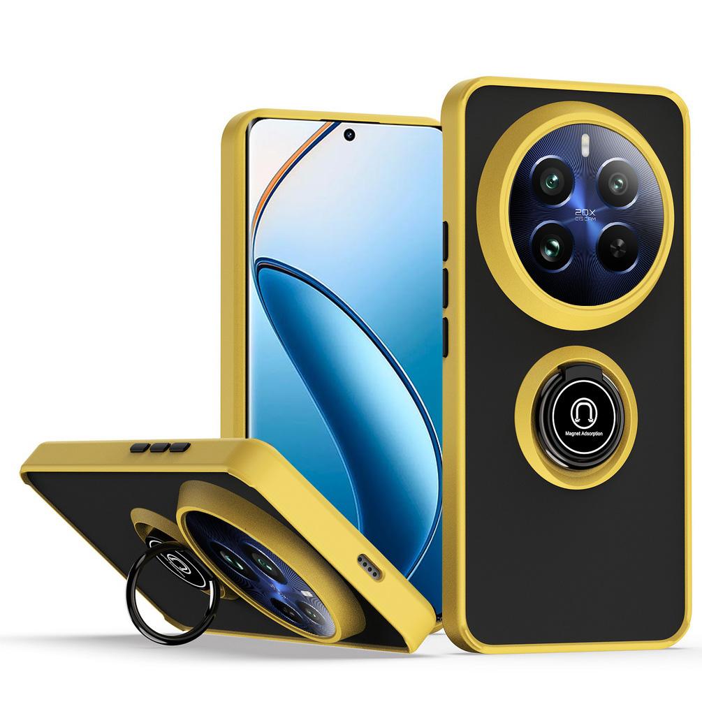 

Чехол для телефона с вращающимся кронштейном для Realme 12 Pro + 11 Pro 10 9 9i 8i Realme C67 C53 C55 C31 C35 C21y, чехол-держатель для пальца в машину Realme 12 Pro Plus жёлтый