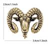 1Pc Vintage Metal Goat Head Brooch Classic Design Unisex Animal Lapel Pin for Holiday Wear Souvenir Gift Accessory