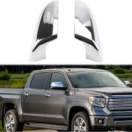 Chrome Mirror Covers Caps Fit for 2007-2019 Toyota Tundra 2008-2014 Toyota Sequoia