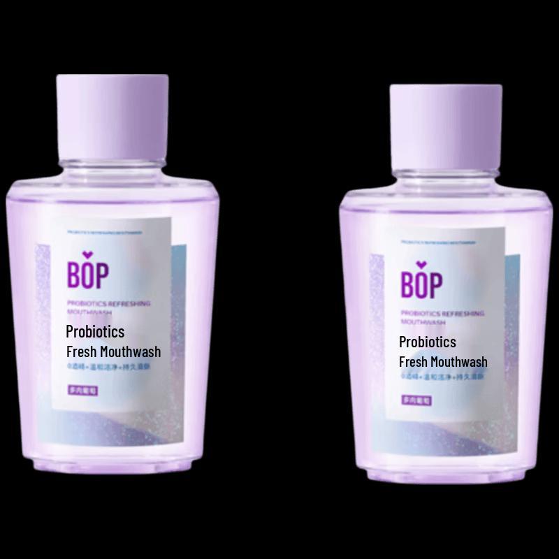 Bop Probiotic Fresh Breath Mouthwash, Fleshy Grape