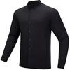 Elite Series Solid Color Button-Down Comfortable Long Sleeve Shirt Men Shirts Black 952517101-3