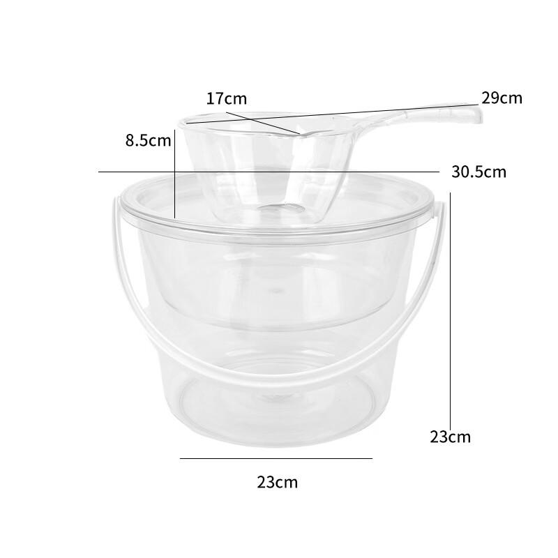 Yicang Transparent Plastic Household Bucket Set
