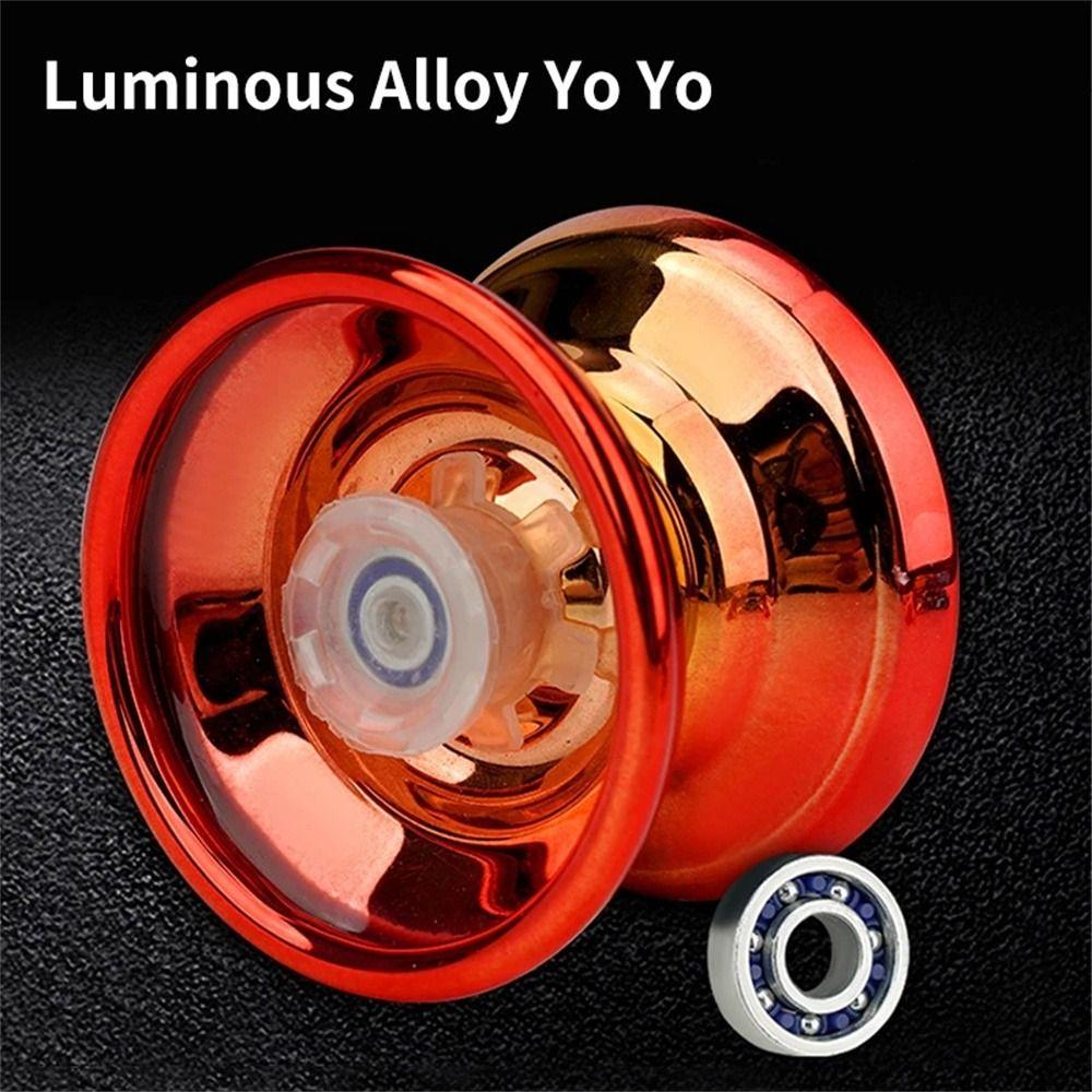 Kids Beginners Interesting Toy High Speed Metal Yoyo Luminous Yoyo Competition Yo-Yo Aluminum Yoyo