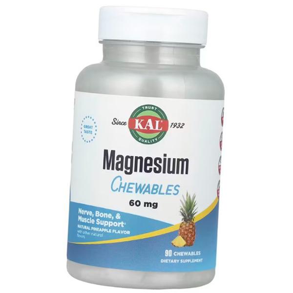 

Магний Цитрат, Magnesium Chewables 60, KAL 90таб Ананас (36424077) 90tab Pineapple