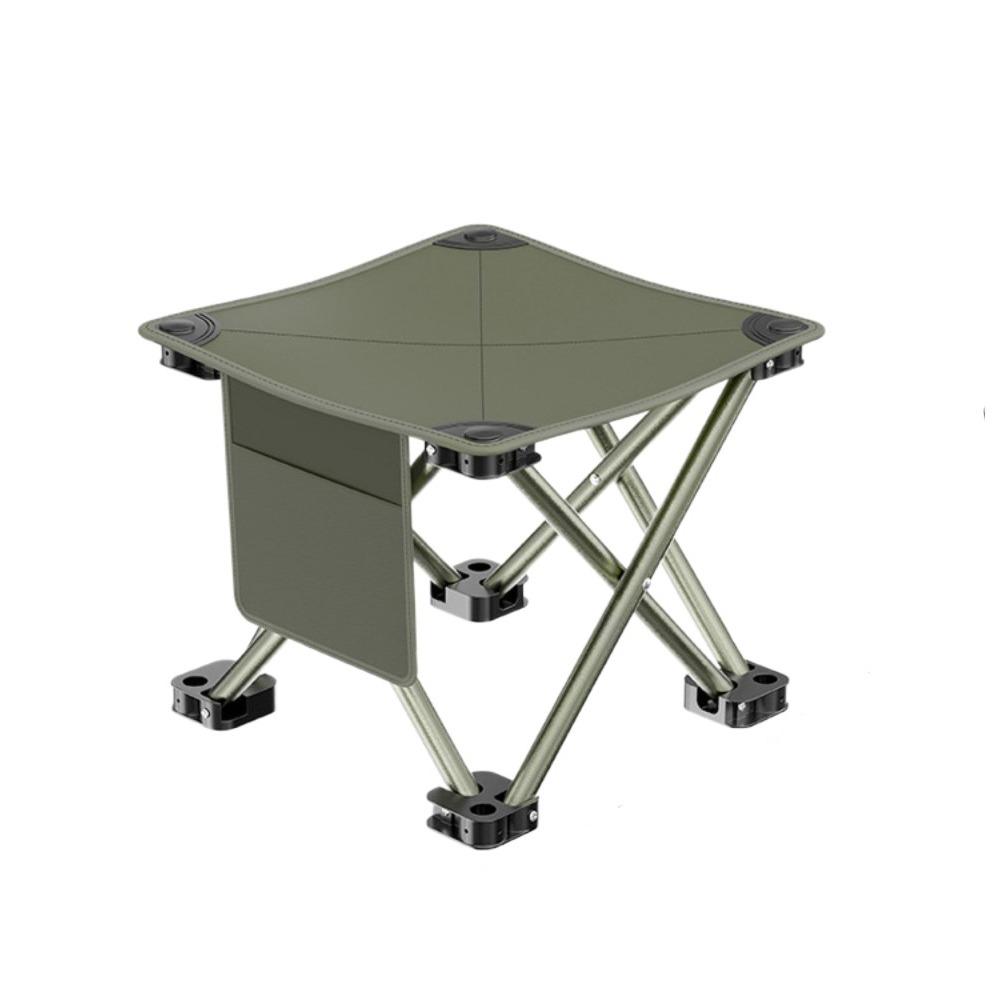 

Ultralight Folding Camping Stool High Load Bearing Portable Stool Durable Fishing Chair Outdoor зелений