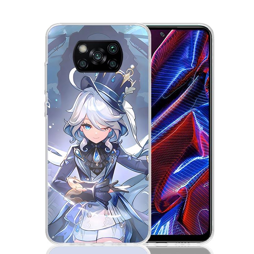 Genshin Impact Furina Phone Case For Xiaomi Poco F7 Ultra X7 X6 Pro X5 Redmi 15 15C 13 13C 12 12C 10 10A 10C 9 9A 9C 9T Shell Po