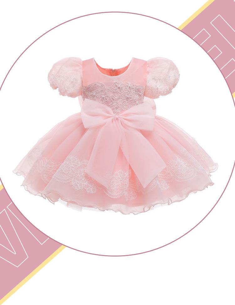 Popular Baby Girls' First Birthday & Wedding Flower Princess Dress for Piano Performance