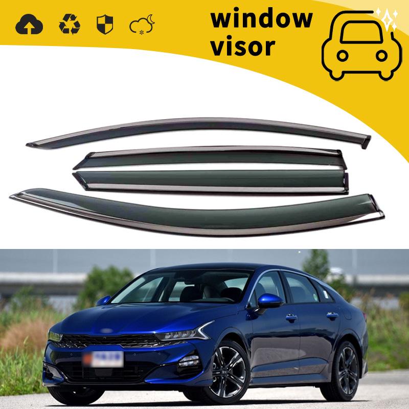 Kia K-Series (2011-2020) Car Door Rain Visor, Window Eyebrow for All-Weather Protection and Styling