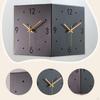 Double Sided Corner Wall Clock Non Ticking Modern Housewarming Gift Decorative with Light for