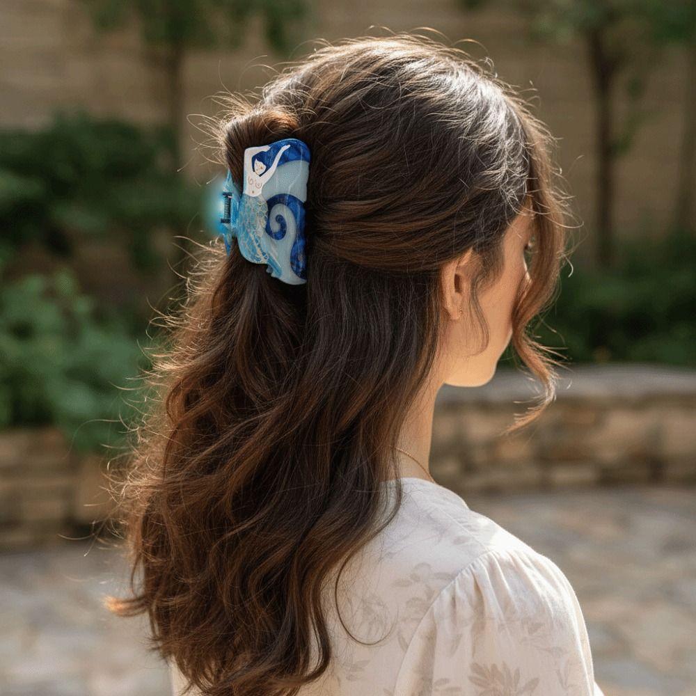 Ocean Mermaid Hair Claw Clips Funny Women Accessories Cute Acetate Shark Hairpin Jewelry Gift