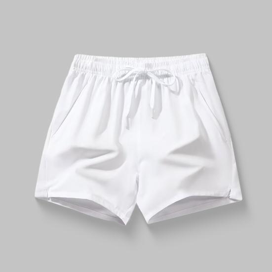 Pánské letní šortky Elastický pas Nastavitelná stahovací šňůrka Sportovní šortky s kapsami Jednobarevné Široké nohavice