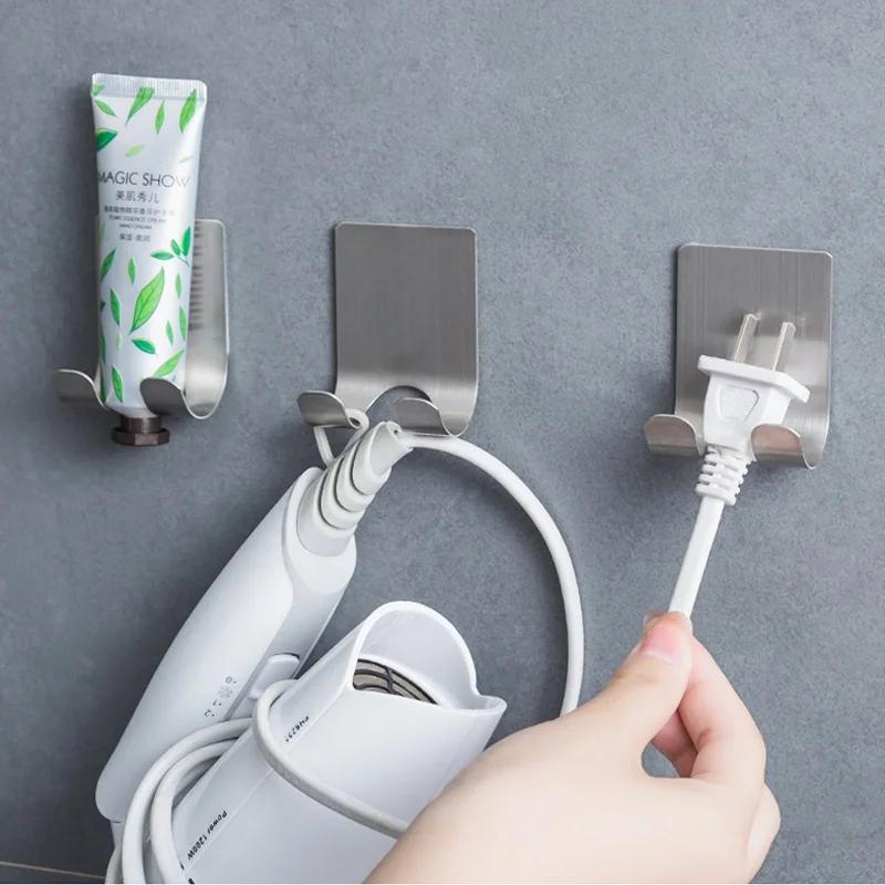 304 Stainless Steel Razor Holder Bathroom Shaving Razor Rack Wall-Mounted Storage Rack Kitchen Hook Organizer