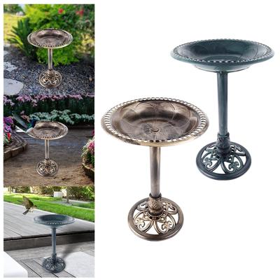 Outdoor Garden Bird Bath Decoration Feeder Antique Style Design Rustic Birdbaths Water Feeder for Outside Patio Garden Yard Lawn