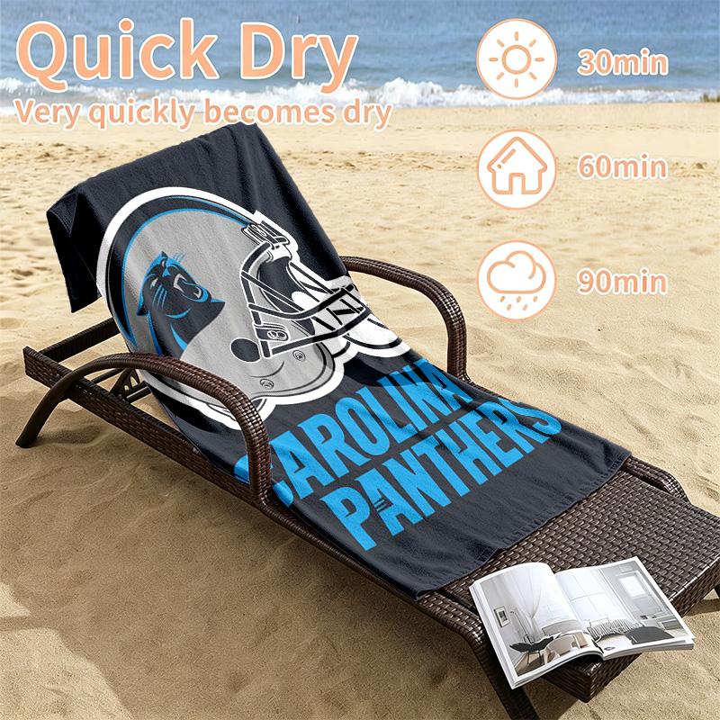 Carolina Panthers Beach towels also serve as bath towels summer essential a musthave for the outdoors the beach and the pool