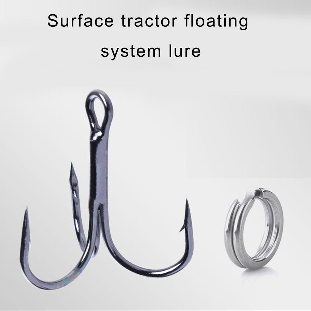 10Pcs Propeller Baits Topwater Fishing Lures Artificial Baits Hard Crankbait Rotating Tail for Saltwater & Freshwaters