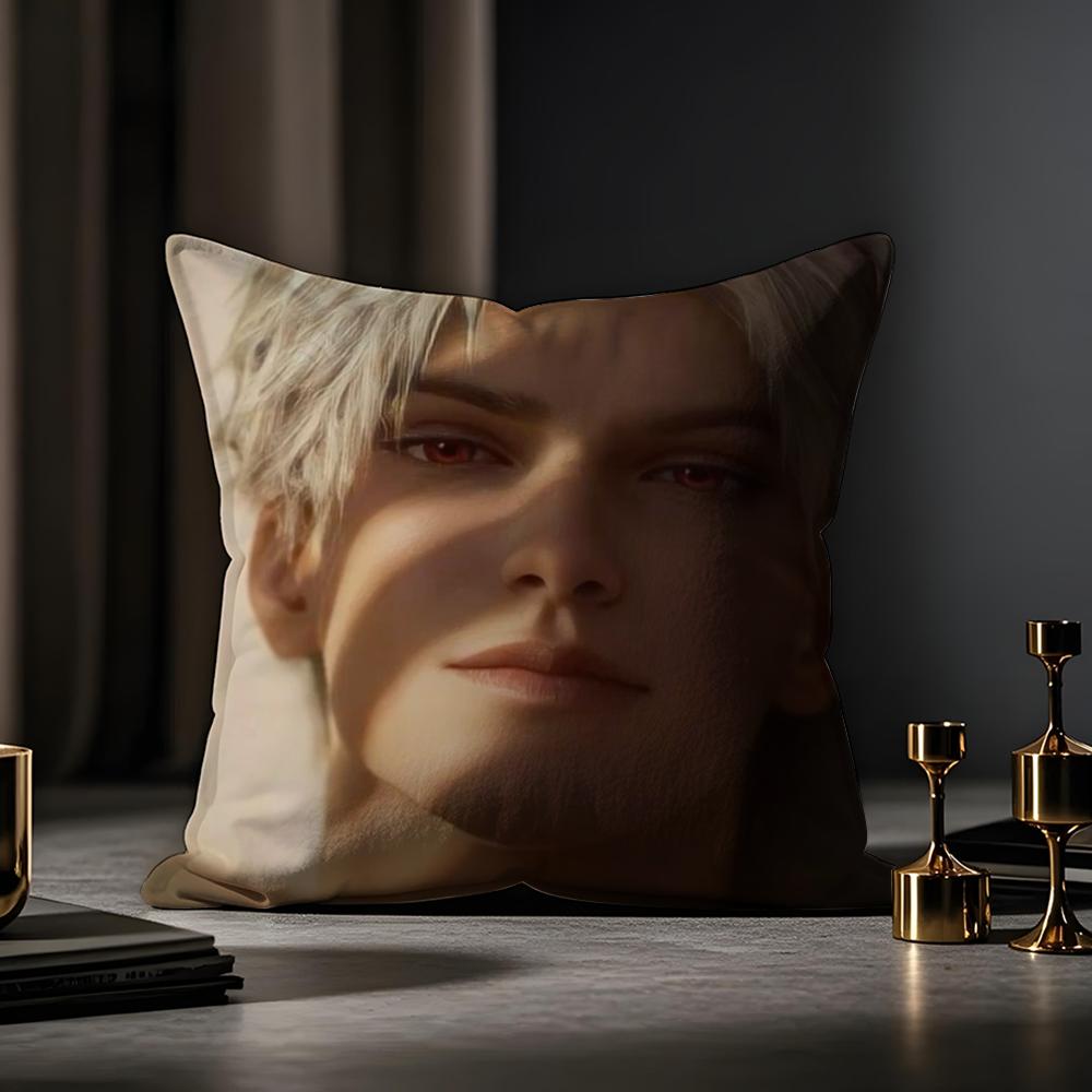 Hot Game Love And Deepspace Cushion Cover Anti-dustmite Pillowcase Invisible Zipper Silky Short Plush Sofa Cushion Cover