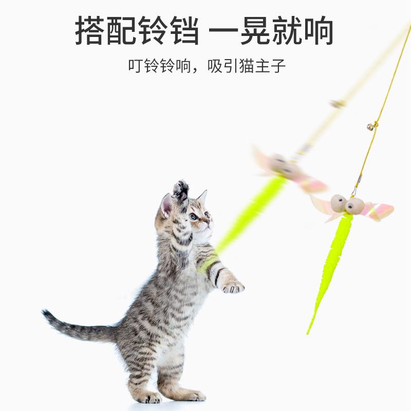 New Cat Funny Stick Toy Hanging Door Pet Cat Felt Toy Retractable Cat Mint Hanging Cat Funny Toy