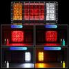 12V LED Truck Tail Lights, Universal Rear Lamps for Reverse, Running, Brake, and Stop Lights, for Trailers, Tractors, and Pickups.