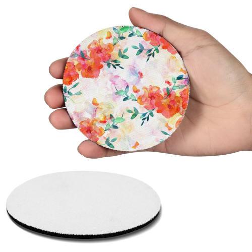 Set of 20 Plain White Round Coasters, 100mm Diameter X 3mm Thick, Absorbent Neoprene Cup Coasters, Perfect for Craft Painting, HTV Vinyl Projects, Hou