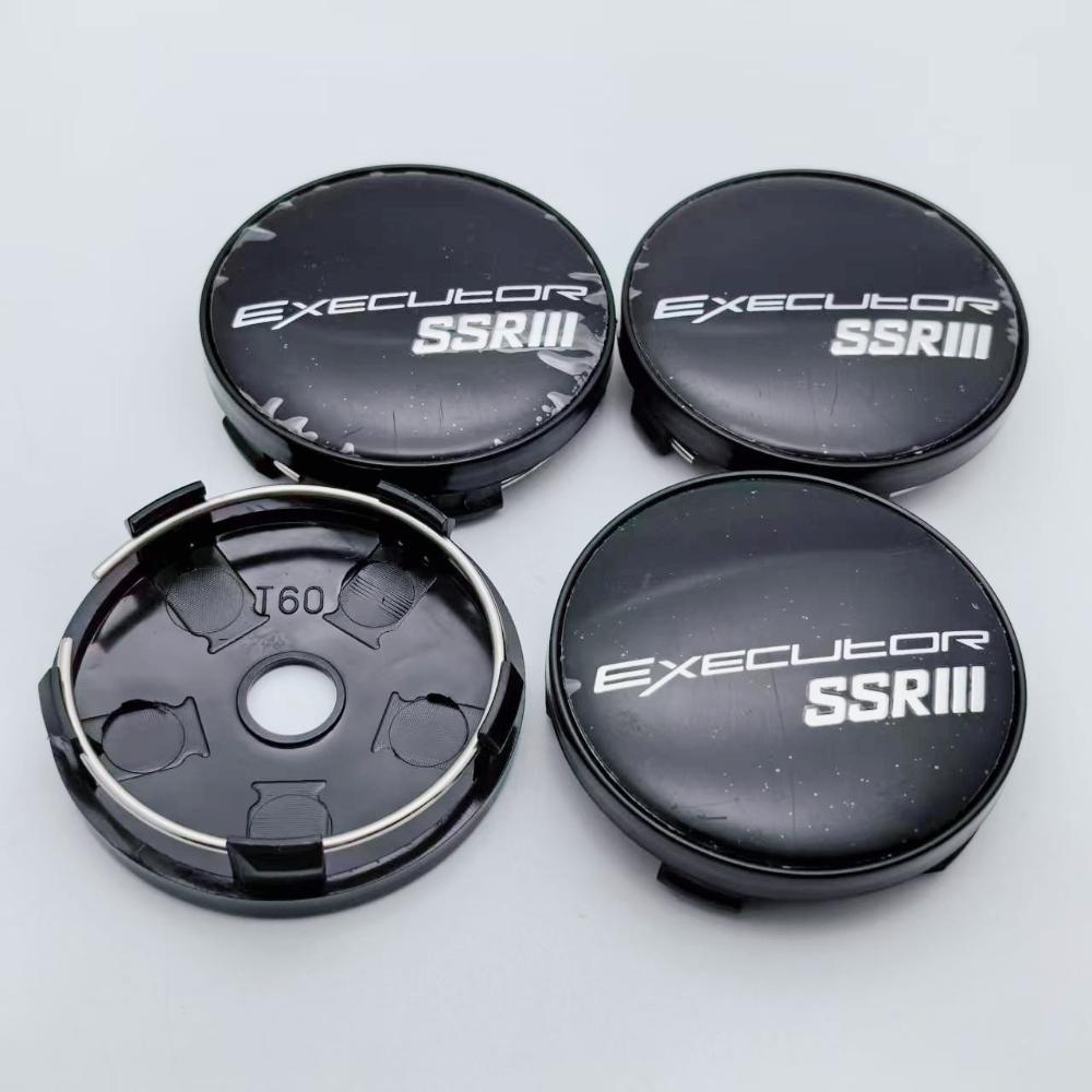 

4pcs EXECUTOR SSR Logo Emblem Badge Car Wheel Center Caps OD 60MM ID 56MM Wheels Hub Cap Rim Hubcaps Dust Cover Car Accessories Executor SSR Badge&4pcs T60 Wheel Caps