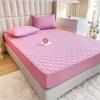 Solid Color Quilted Waterproof Bed Sheet - Thick Brushed Simmons Protective Cover for Home Use