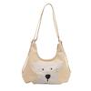 Dog Vintage Cartoon Pattern Underarm Bag Tote Bag Large Capacity Daily For