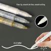 Monochrome Highlight Waterproof Marker Pens - Gold, Silver, White, Stackable, Acrylic Art Supplies for Students