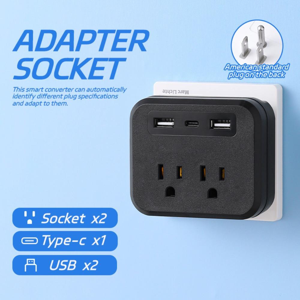 Surge Protector Outlet Extender Overload Protection Wall Adapter Professional Power Strip Home