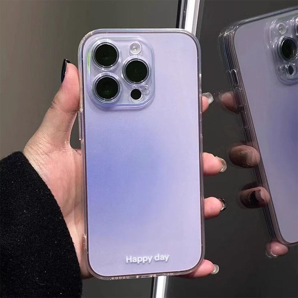 Luxuriöse transparente rosa Pulver-Silikon-Telefonhülle für iPhone 13 12 11 14 15 Pro Max XR X 16 Plus Farbverlauf klare weiche TPU-Abdeckung