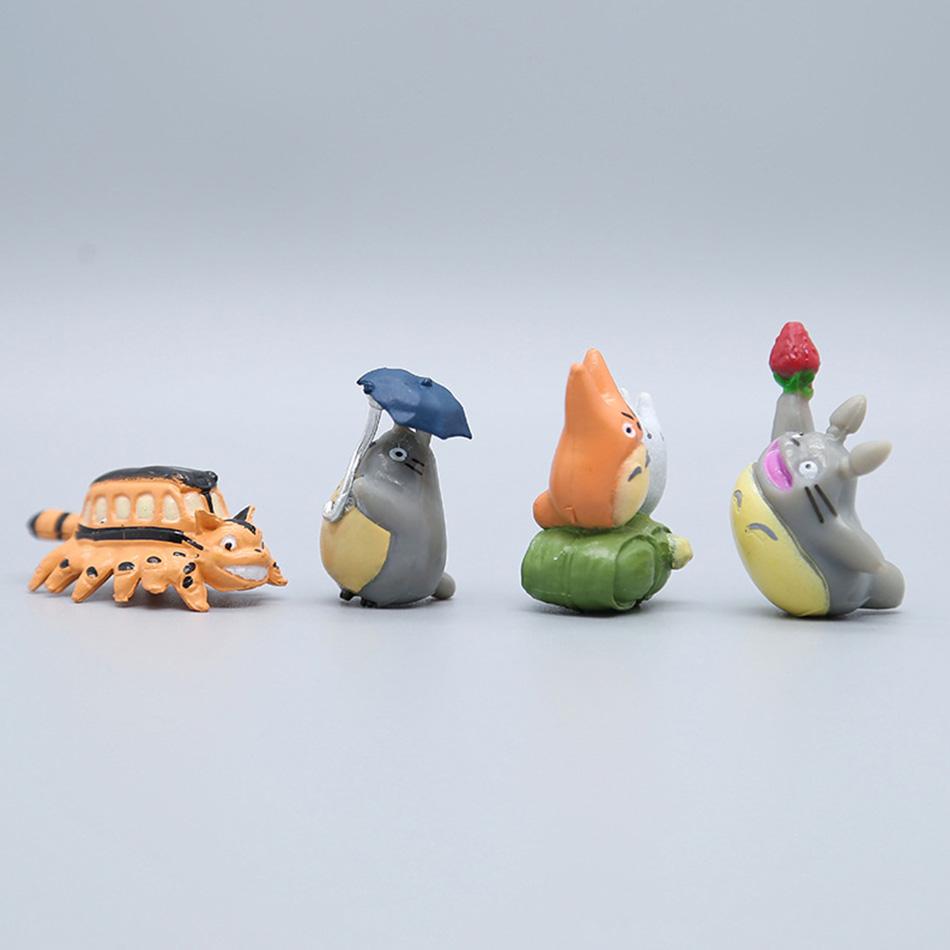 Totoro Cartoon Szene Figuren Set - Niedliche Mini-Statuen für Haus, Garten, Aquarium, Auto-Dekoration, Kreative Ornamente