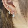 Cool Temperament Water Drop Zircon Stud Earrings New High-end Exquisite Versatile Super Flash High-value Earrings