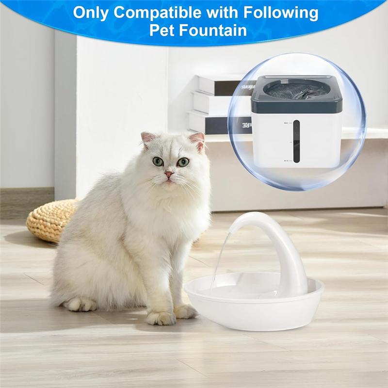 AD23-T-Shaped Filters Replacement Pet Water Fountain Filter Refill For Pioneer Mini Vortex And Swan Pet Drinking Fountain 6PCS