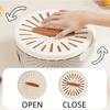 Multifunctional Drain Basket with Lid Dehydrator with Foldable Handle Fruit Crisper Drain Bowl for Kitchen and Refrigerator