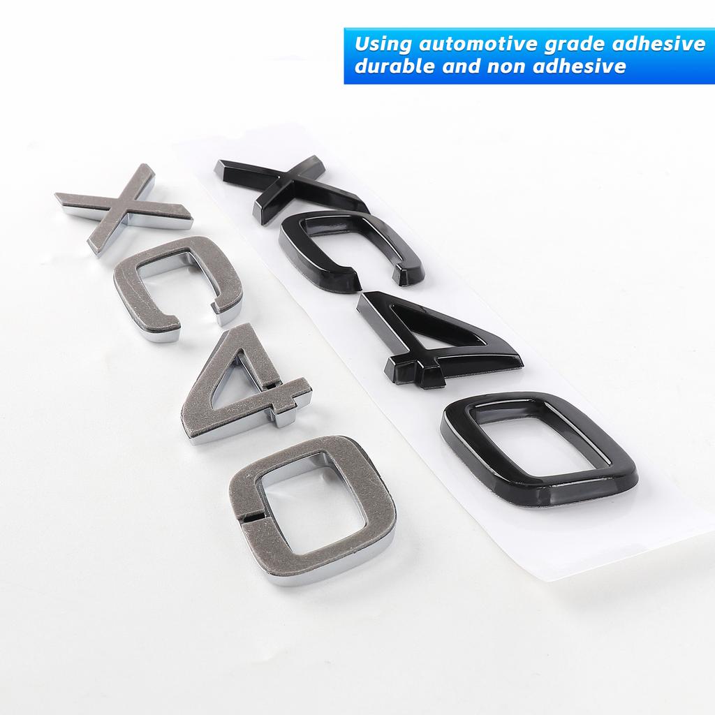 ABS Car XC Series Number Emblem Logo Sticker Rear Trunk Decals Accessories For Volvo XC40 XC60 V70 S60 XC90 S80 V40 XC70 V50 AWD
