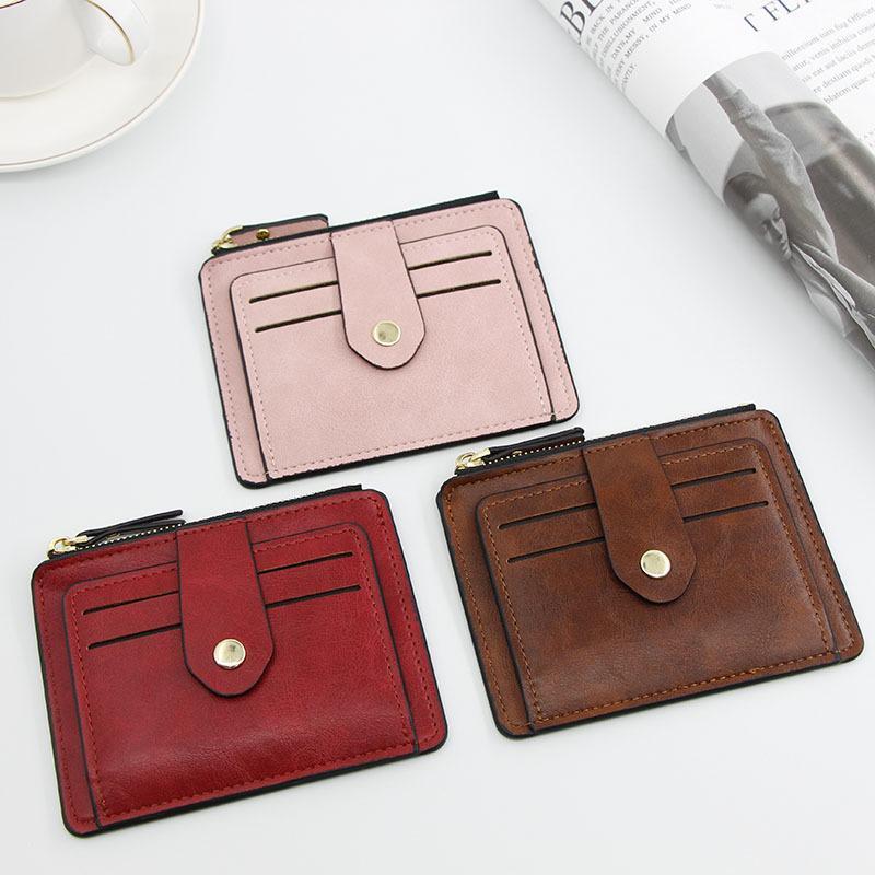 Portafoglio Portacarte di Credito ID Piccolo da Uomo Lusso Portafoglio Sottile in Pelle da Uomo Con Tasca Portamonete Marca Designer Borsa Per Uomini Donne