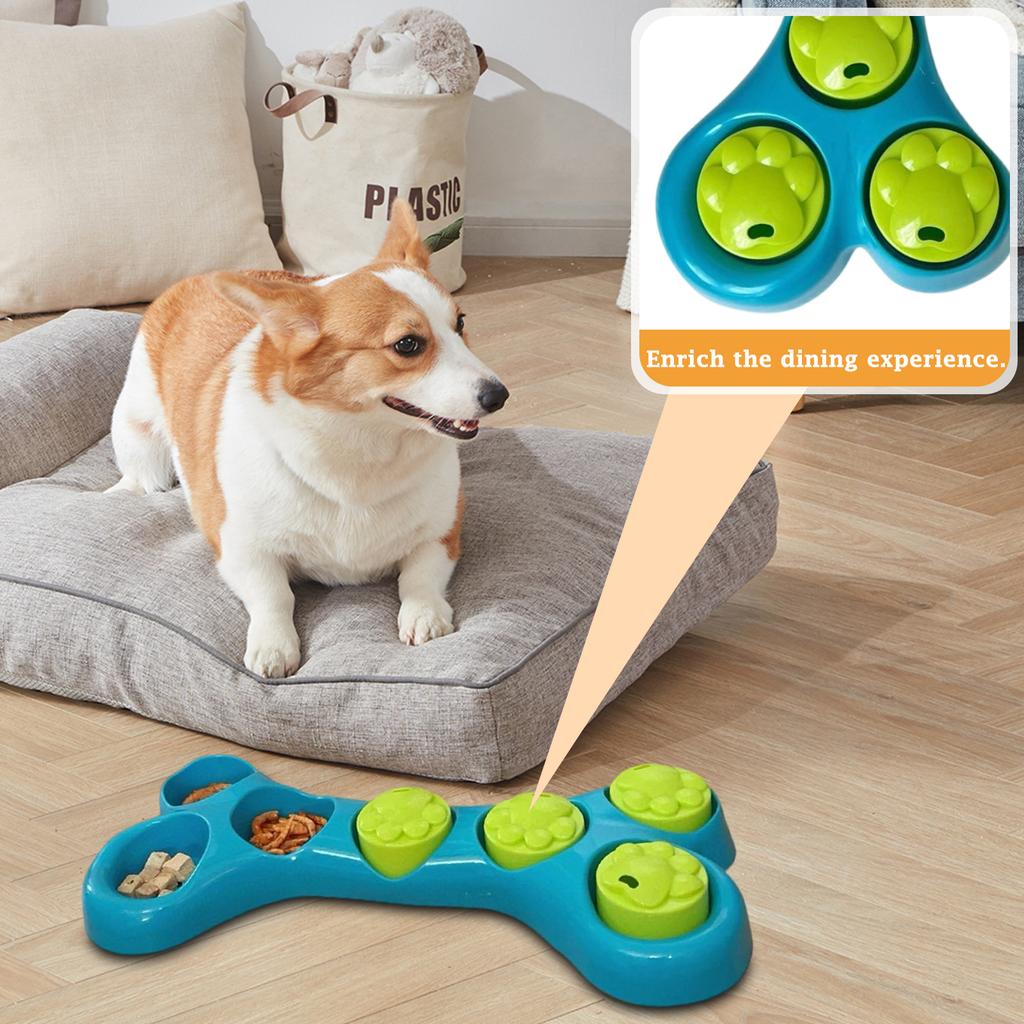 Pet Puzzle Feeder Bowl - -Shaped Slow Eating Dish For Dogs & Cats, Mental Stimulation & Food Enrichment Toy