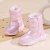 Winter Children's Fashionable Fleece Warm High Top Outdoor Cotton Boots Snow Boots Casual Cotton Shoes