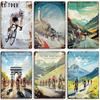 Tour de France Cycling Metal Sign Alpe d’Huez Mont Ventoux Le Jura Auvergne Mont Blanc Champs-Élysées Col du Tourmalet NICE