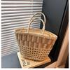 New Straw Bag Portable Vacation Beach Tote Bag Woven Bag Women's Large-capacity Vegetable Basket Bag