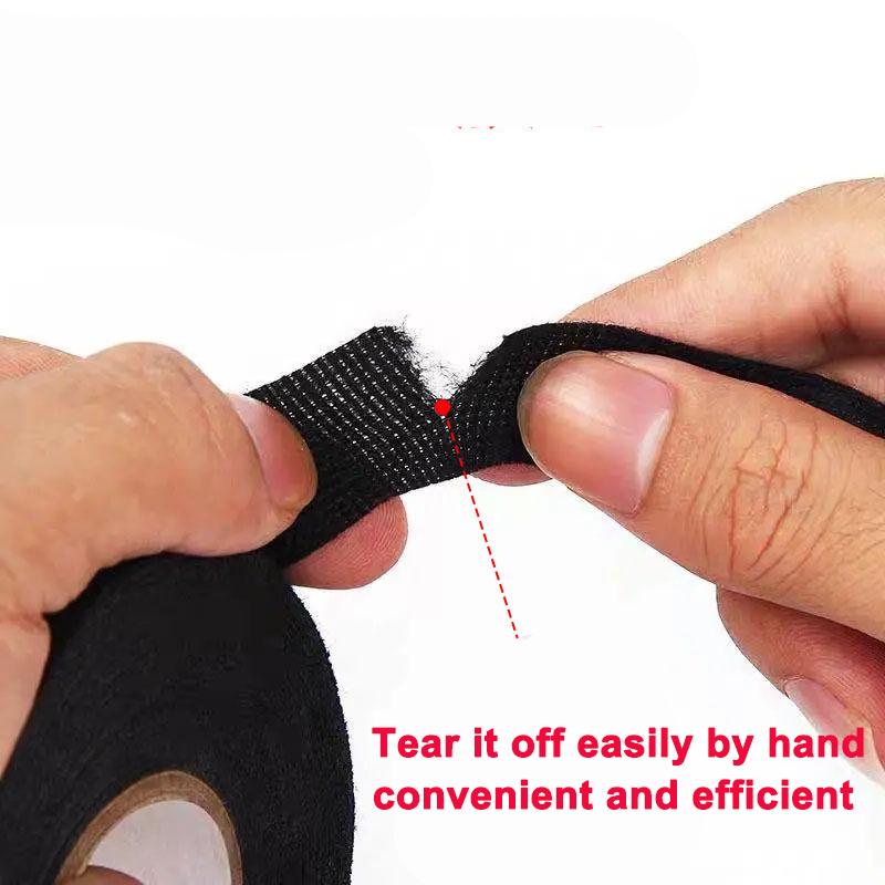 15M Heat-resistant Flame Retardant Tape Electrical Insulation Adhesive Cloth Tape Car Wire Tape Automotive Cable Harness Fabric Wrap