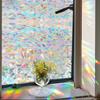 Raamhanger Statische Hechtende Glasstickers Film Zelfklevend 3D Regenboog Sticker Spiegel Folie Mat Decor Voor Douche Raam Privacy
