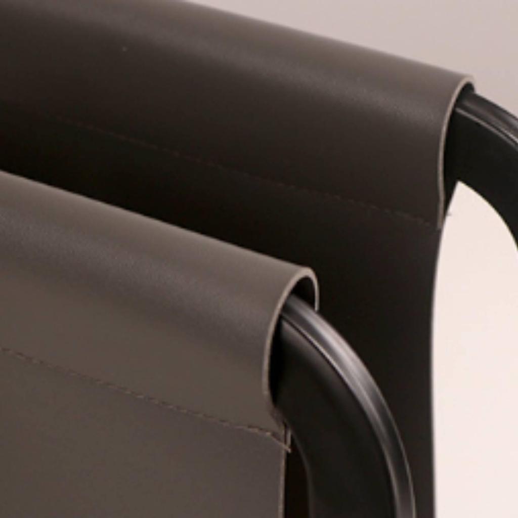 A-Shape Magazine Rack with Leather Sling Modern for Office, Entryway