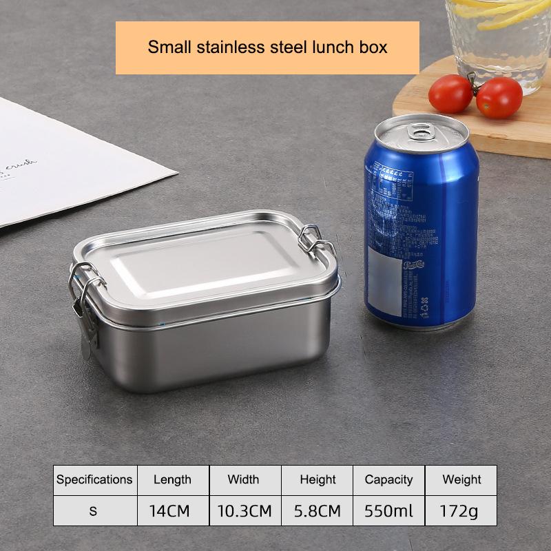 

Durable Stainless Steel Bento Box Square Large Capacity Lunch Box With Lid Leakproof Lunch Container Outdoor